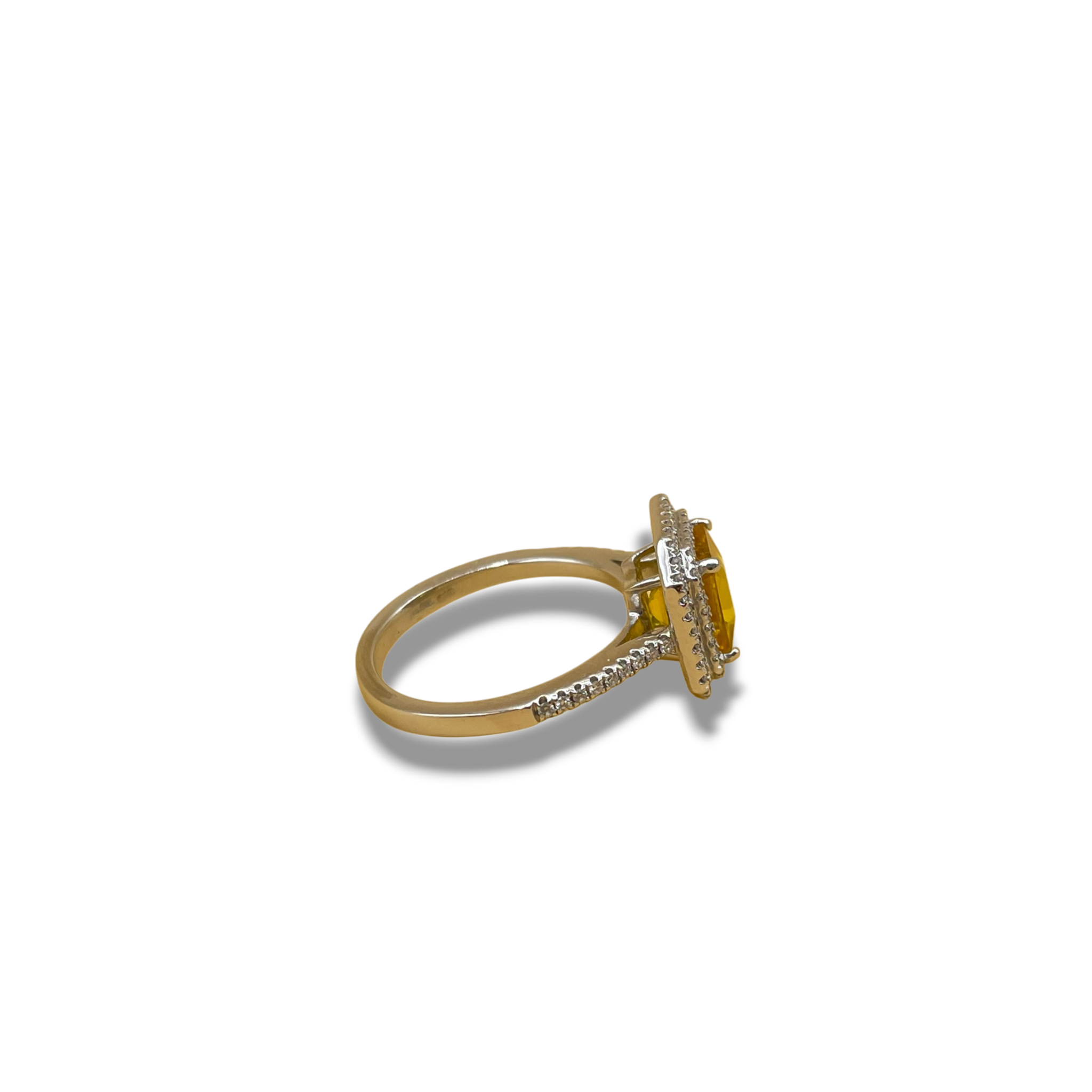 Gele saffier diamant vierkant