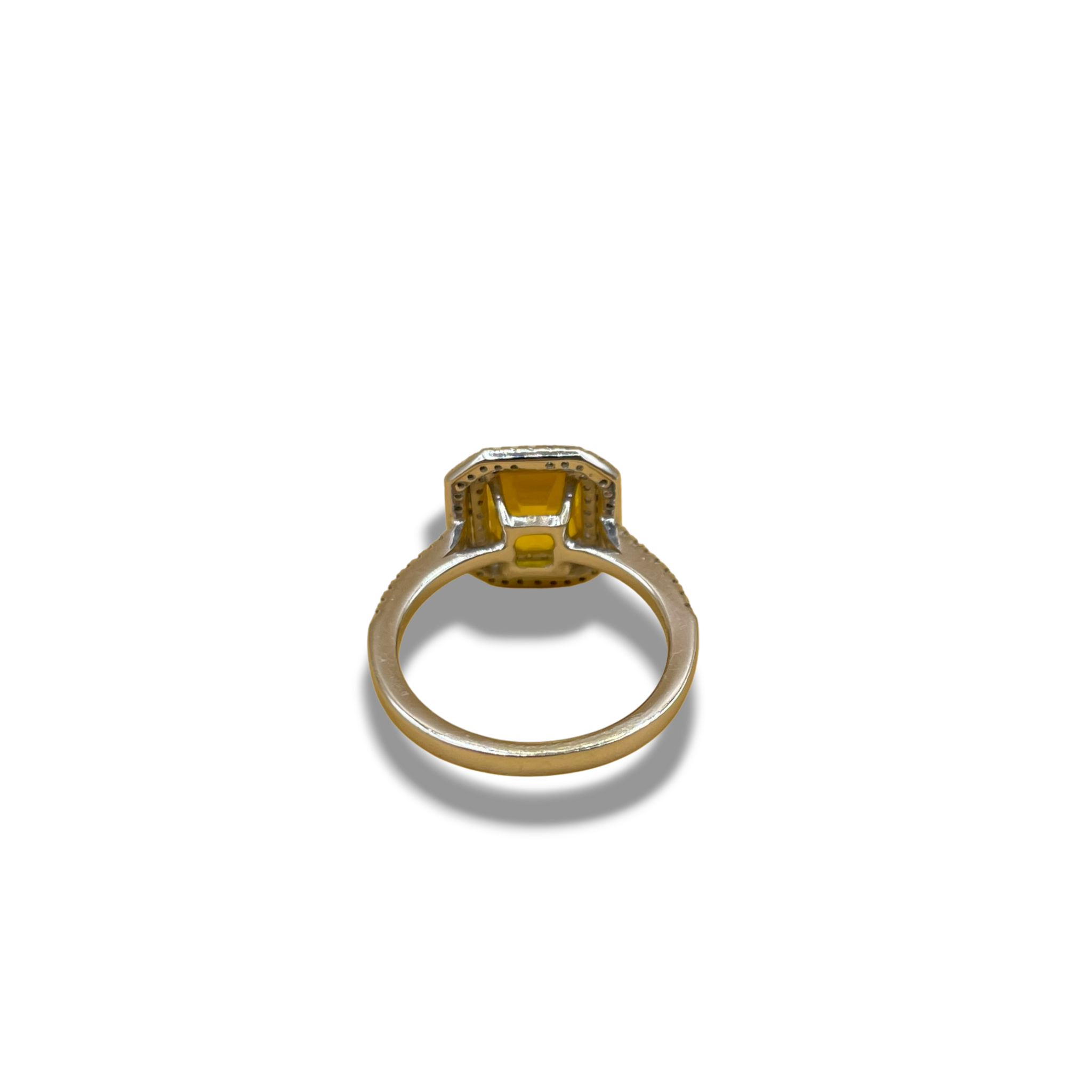 Gele saffier diamant vierkant