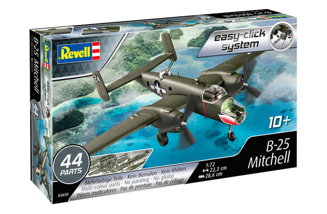 Plateau tieners aanklager Revell 1/72: B-25 Mitchell "Easy-click System" Nr. 03650