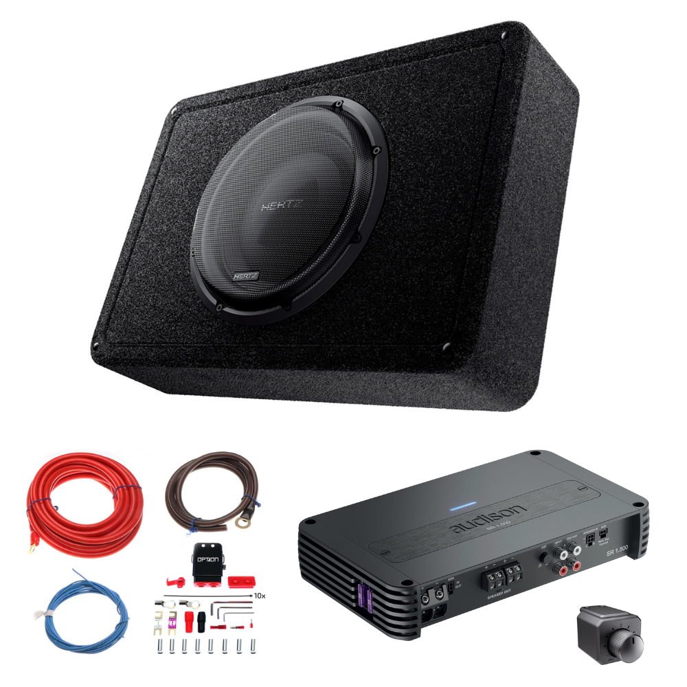 Hertz 500 Watt RMS Subwoofer Pakket met Audison Versterker en Kabelset -  AutoSound24