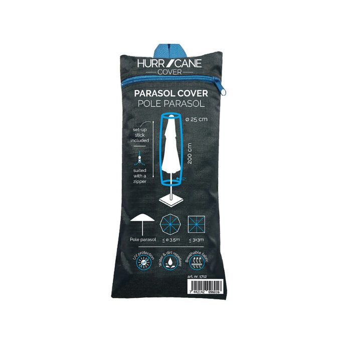 Hamilton Bay Outdoor Hurrican universal cover for pole parasols - 200x25cm - with zipper and set up pole - art.1712