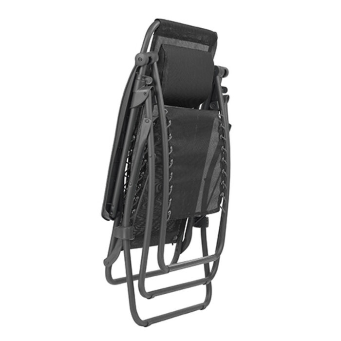 Lafuma Relaxchair RSXA Batyline ZWART with titanium gray frame