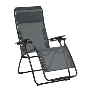 Lafuma Relaxchair RSXA Batyline OBSIDIAN GRIJS met zwart frame