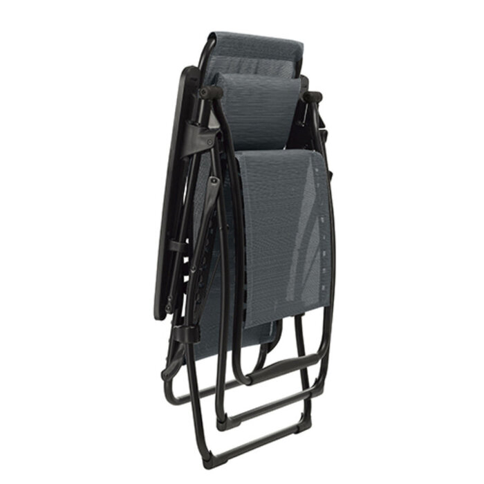 Lafuma Relaxchair RSXA Batyline OBSIDIAN GRIJS met zwart frame