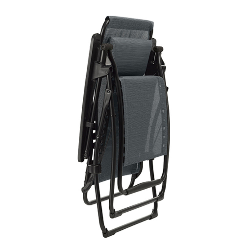 Lafuma Relaxchair RSXA Batyline OBSIDIAN GRIJS with zwart frame