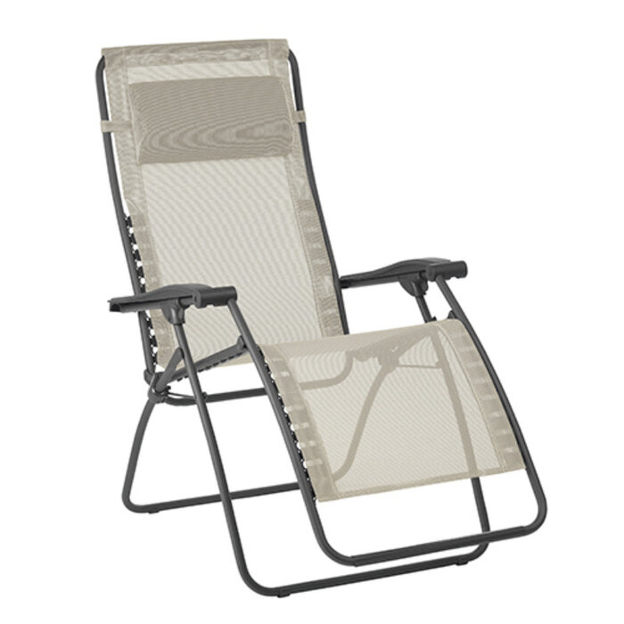 Lafuma Lafuma Relaxchair RSXA CLIP Batyline SEIGLE BEIGE with titanium gray frame