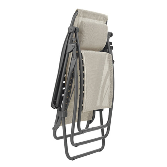 Lafuma Lafuma Relaxchair RSXA CLIP Batyline SEIGLE BEIGE with titanium gray frame