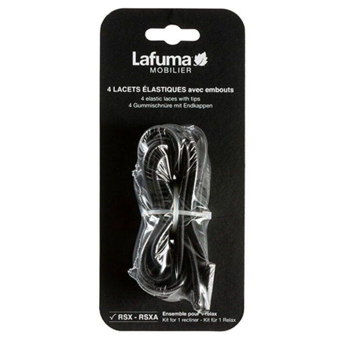 Lafuma Lacet Elastieken set voor relaxstoelen RSX en RSXA - ZWART