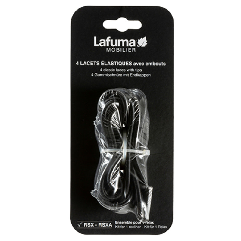 Lafuma Lacet Elastieken set voor relaxstoelen RSX en RSXA - ZWART