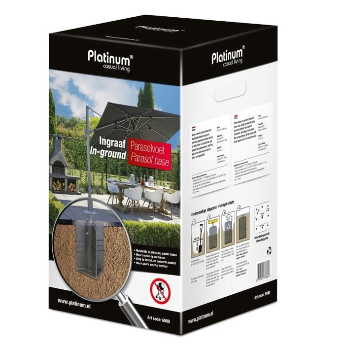 Platinum Platinum Inground ingraaf parasolvoet art.6900