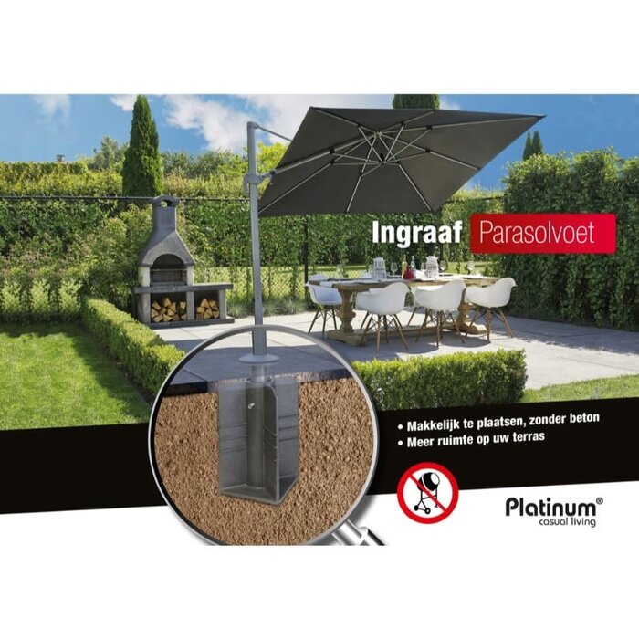 Platinum Platinum Inground ingraaf parasolvoet art.6900