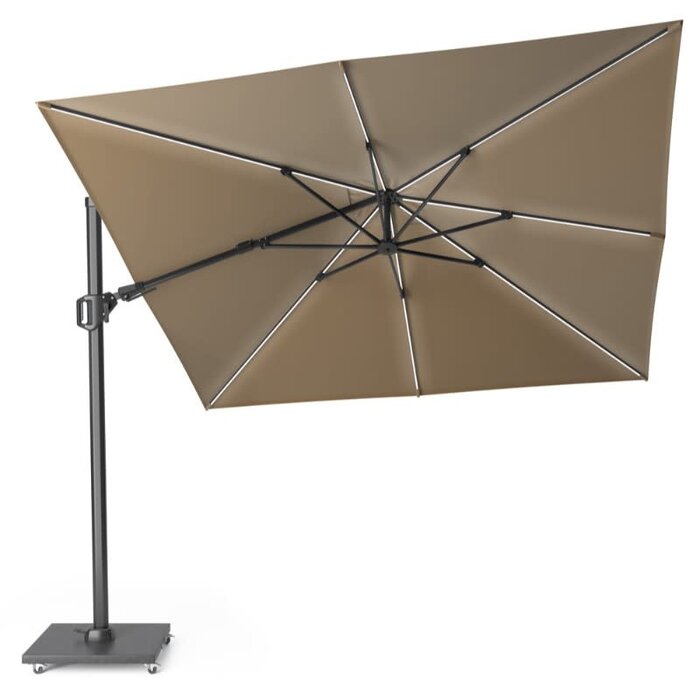 Platinum Platinum Sun & Shade floating parasol Challenger T² Glow 300x300 Taupe - art.7125E