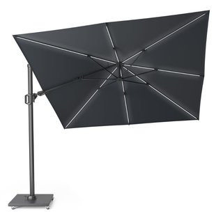 Platinum Platinum Sun & Shade zweefparasol Challenger Premium T2 Glow 300x300 Faded black- art.7125P