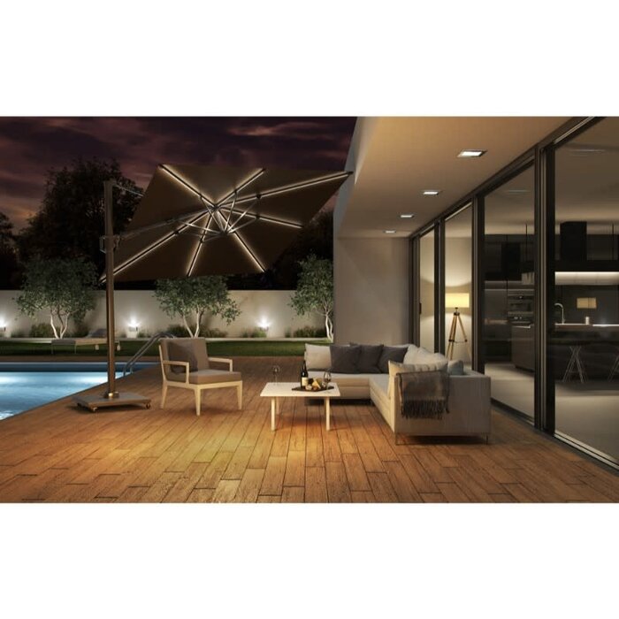 Platinum Platinum Challenger PREMIUM T2 Glow zweefparasol - 300x300 Faded black- art.7125P