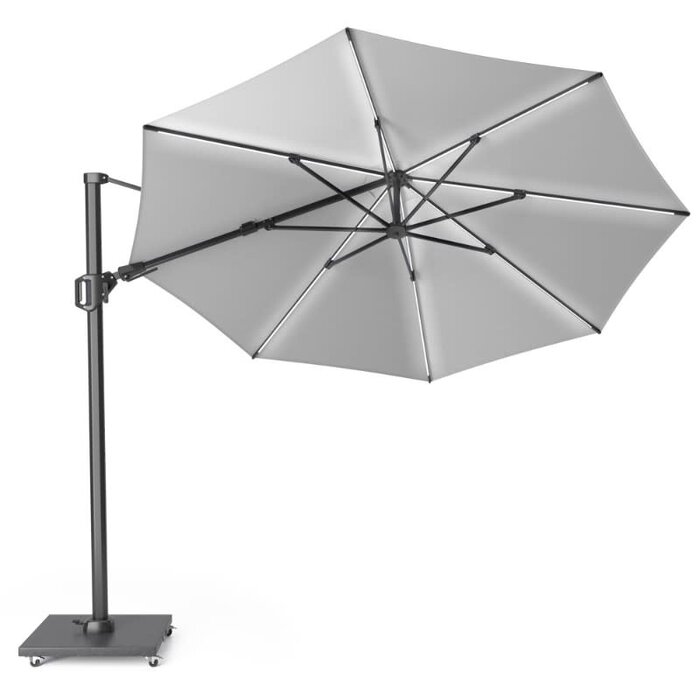 Platinum Platinum Challenger T2 Glow zweefparasol - 350 round - Lichtgrijs - art.7126C