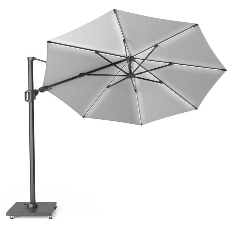 Platinum Platinum Challenger T2 Glow zweefparasol - 350 round - Lichtgrijs - art.7126C