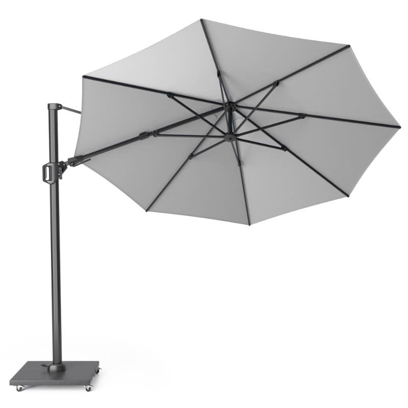 Platinum Platinum Zweefparasol Challenger T2 rond 3,5 Lichtgrijs