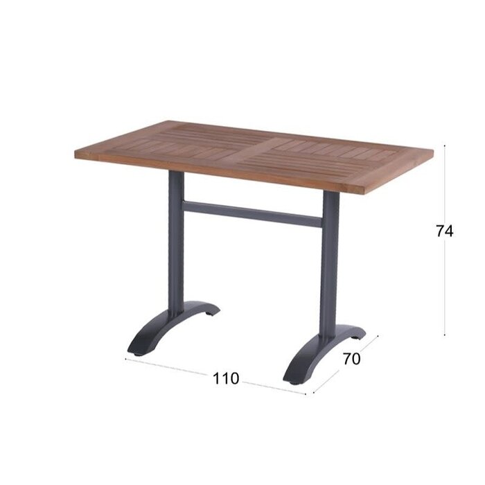 Hartman Hartman Bistro Table 110x70 Teak blad, frame