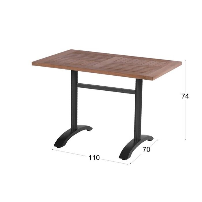 Hartman Hartman Bistro Table 110x70 Teak blad, frame