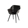 HARTMAN SOPHIE STUDIO ARMCHAIR met gekleurde kuip, carbon black pootstel