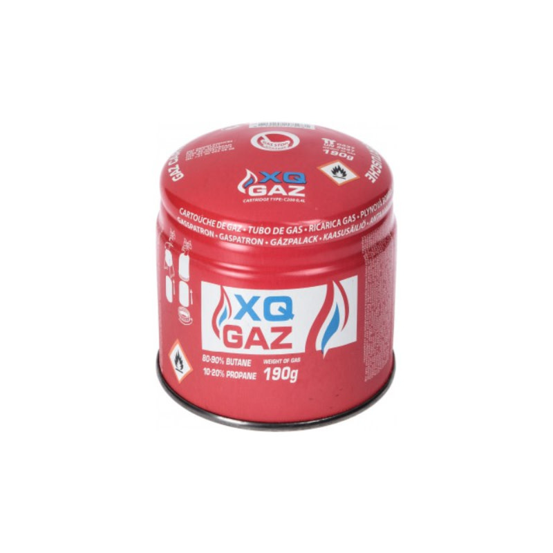 XQ GAZ Gasbusje Propaan/Butaan 190gram 400ml voor universeel gebruik EN417: 2012 NORM