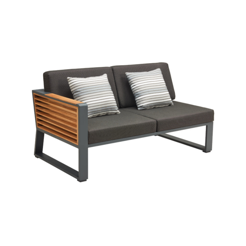 Higold Higold New York 4-Piece Corner Lounge Set 225 × 225 cm Black/Teak