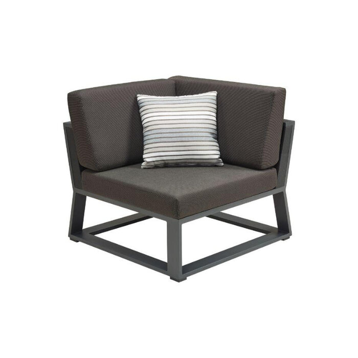 Higold Higold New York 4-Piece Corner Lounge Set 225 × 225 cm Black/Teak