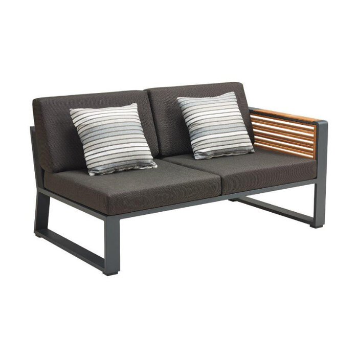 Higold Higold New York 4-Piece Corner Lounge Set 225 × 225 cm Black/Teak