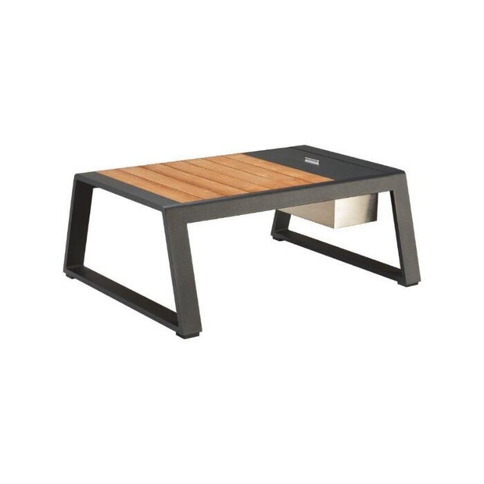 Higold Higold New York 4-delige Hoek Loungeset 225 × 225 cm Zwart/Teak