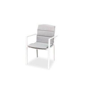 Hamilton Bay Outdoor Hamilton Bay Cosmo armstoel full aluminium Wit + vochtwerend kussen light grey