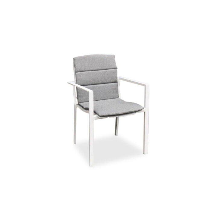 Hamilton Bay Outdoor Hamilton Bay Cosmo armchair full aluminum white + water repellent kussen light grey