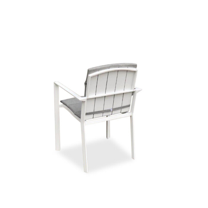 Hamilton Bay Outdoor Hamilton Bay Cosmo armchair full aluminum white + water repellent kussen light grey