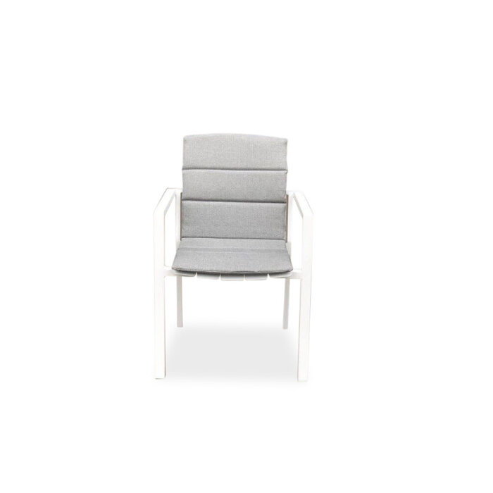 Hamilton Bay Outdoor Hamilton Bay Cosmo armchair full aluminum white + water repellent kussen light grey