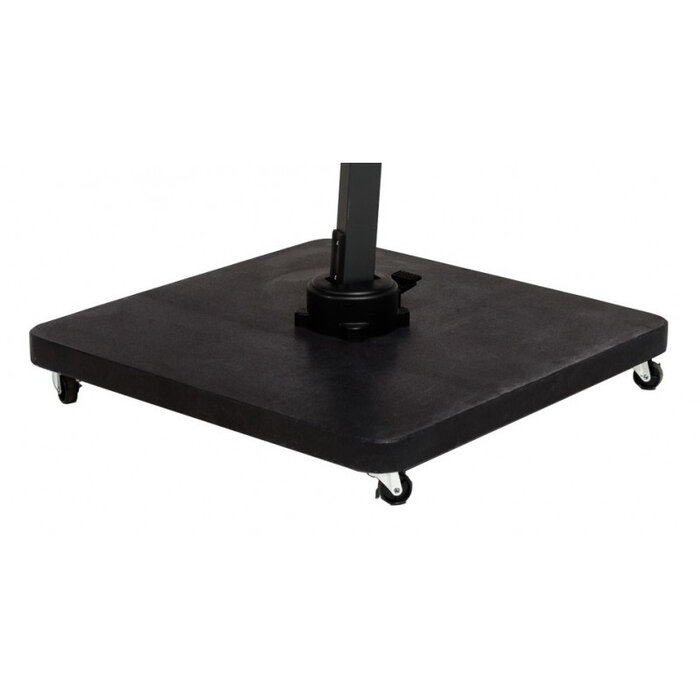 Tierra Outdoor  Tierra Outdoor 90kg black polished granite and mobile parasol base for free arm parasols