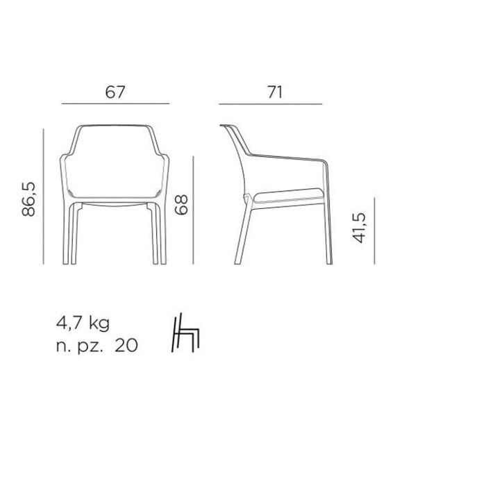 Nardi Nardi Net relax sofa set 4-delig Okergeel