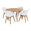 Hartman 5 piece Sophie studio teak set with table 120cm round WIT TEAK