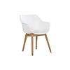 HARTMAN SOPHIE TEAK ARMCHAIR met kuip in wit, grijs of zwart en teak pootstel