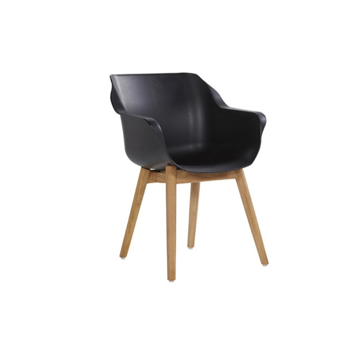 Hartman HARTMAN SOPHIE TEAK ARMCHAIR met kuip in wit, grijs of zwart en teak pootstel