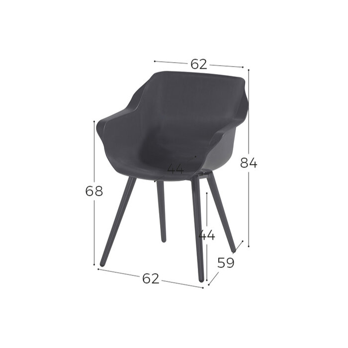 Hartman HARTMAN SOPHIE STUDIO ARMCHAIR met kuip en pootstel in dezelfde kleur,