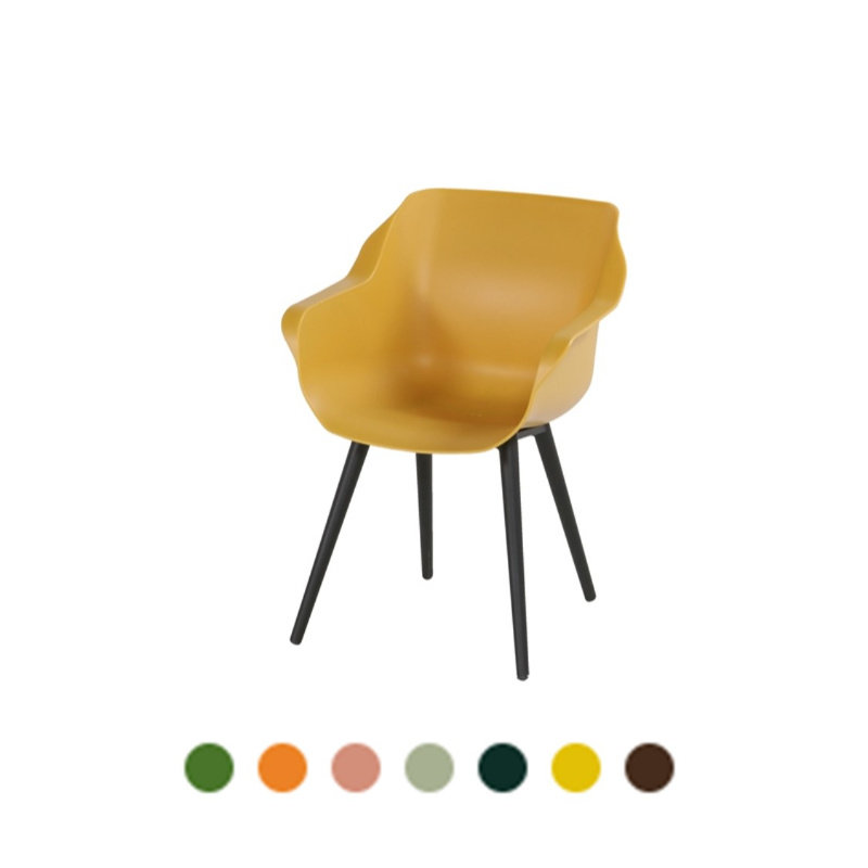 Hartman HARTMAN SOPHIE STUDIO ARMCHAIR met gekleurde kuip, carbon black pootstel