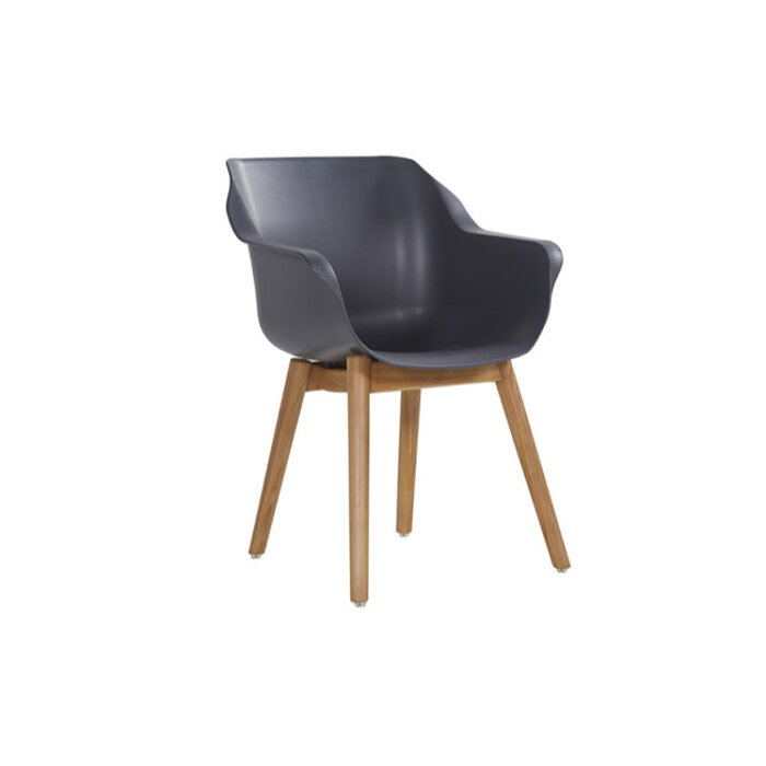 Hartman Hartman set 5-delig Sophie studio teak set met tafel 120cm rond Xerix grijs -teak