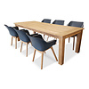 Hercules /sophie teak set 7-delig met 6 armstoelen sophie teak grijs met Hercules tafel 240cm