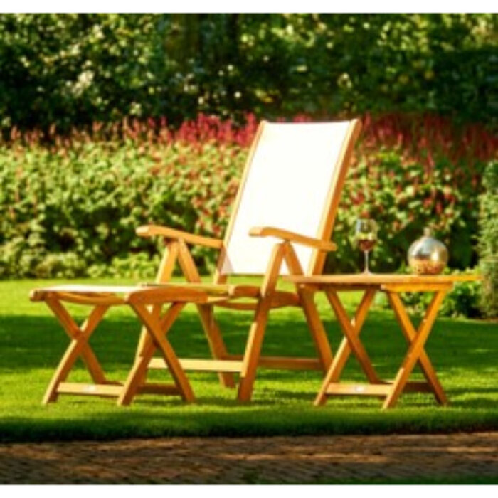 Traditional Teak Traditional Teak  KATE recliner teak met batyline