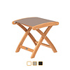 Traditional Teak  KATE footstool teak met batyline