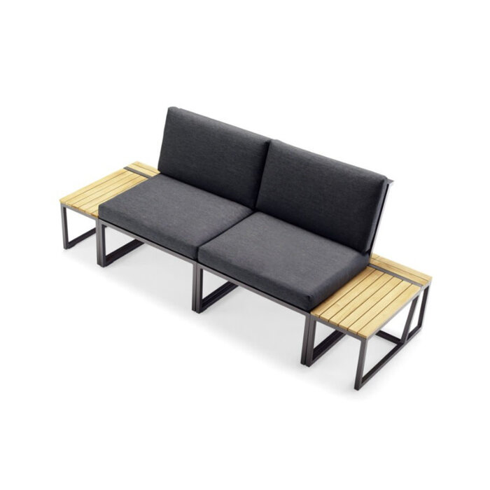 Sieger Sieger Havanna BENCH - SIDE TABLE, gray incl. cushion nr.458