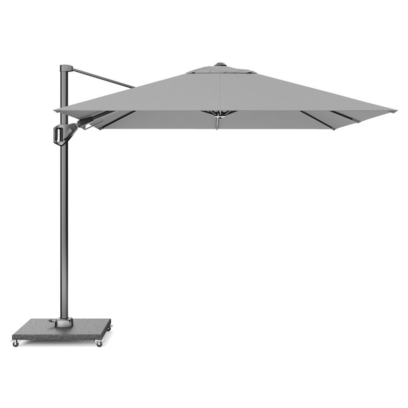 Platinum Platinum Vrijhangende Parasol Voyager T2 maat 2,7x2,7m Lichtgrijs