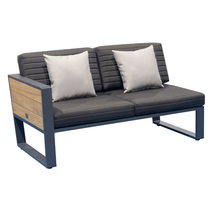 Higold Higold York corner loungeset 4-Dlg CHARCOAL-ZWART met teak