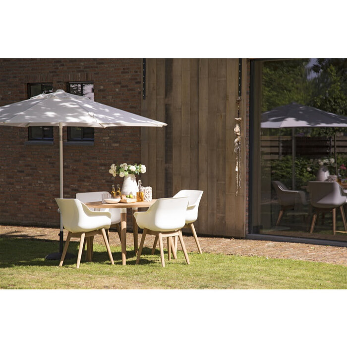 Hartman Hartman set 5-delig Sophie studio teak set met tafel 120cm rond WIT-TEAK