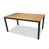 KETTLER table 160x95cm TEAK - wide slats, CUBIC legs dark gray