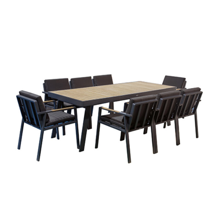 Higold Higold NOFI diningchair -charcoal/zwart-teak +kussens